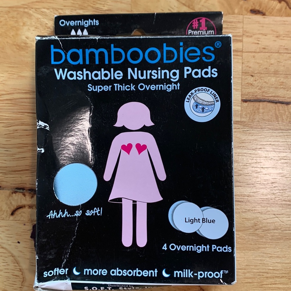 Bamboobies Nursing Pads, 4 overnight pads